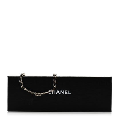 Chanel Metal Lambskin Crystal CC Choker Necklace Black Gold 6 of 6