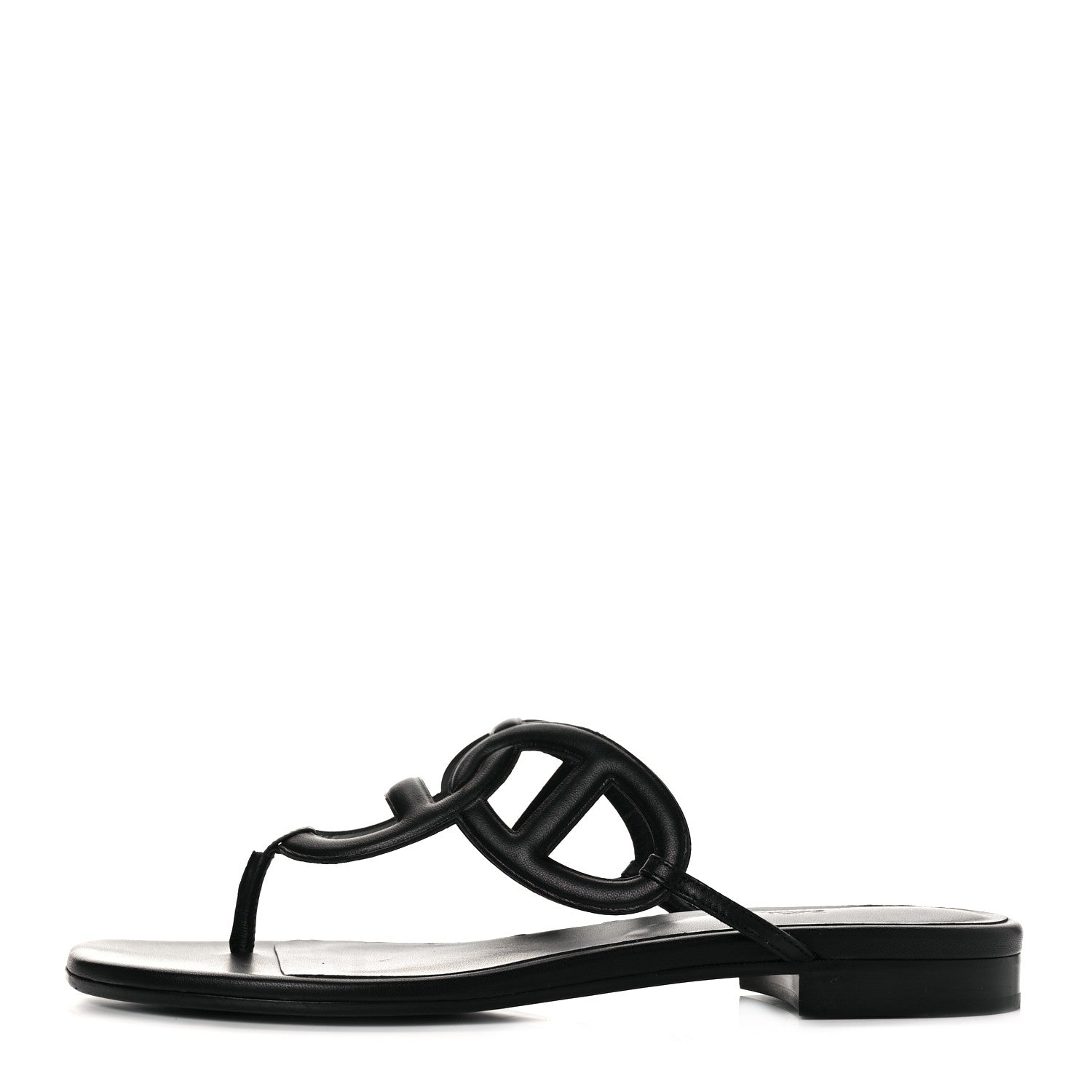 Hermes Nappa Womens Beach Sandals 41 Black 1 of 18