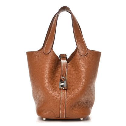 Hermes Taurillon Clemence Picotin Lock 18 PM Gold 1 of 8