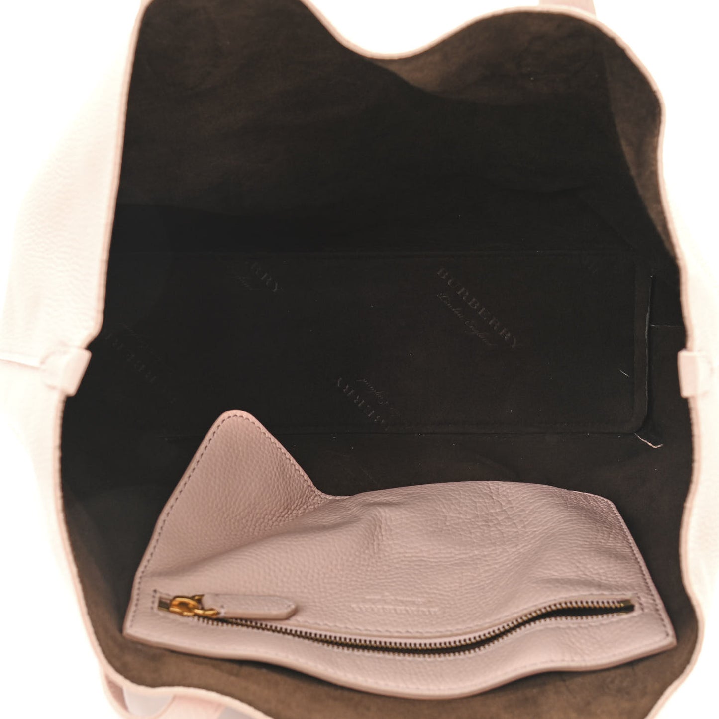 Grainy Calfskin Remington Tote Pale Ash Rose