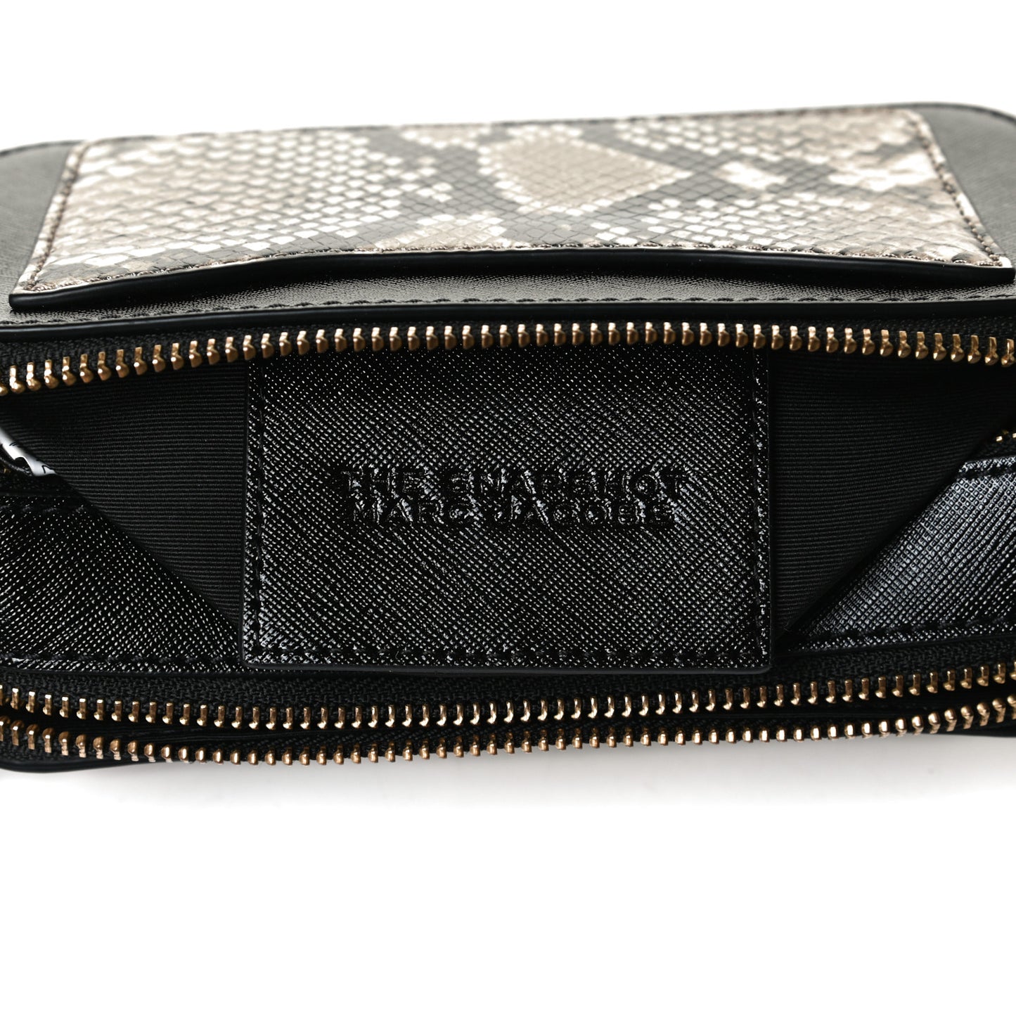 Calfskin Snake Embossed Snapshot Camera Bag