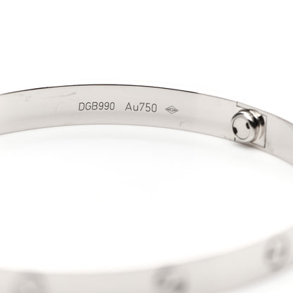 Cartier 18K White Gold LOVE Bracelet 20 4 of 6