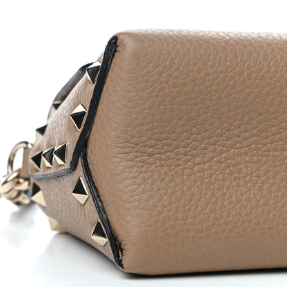 Valentino Garavani Pebbled Calfskin Mini Rockstud Crossbody Bag Deep Alpaca 6 of 8