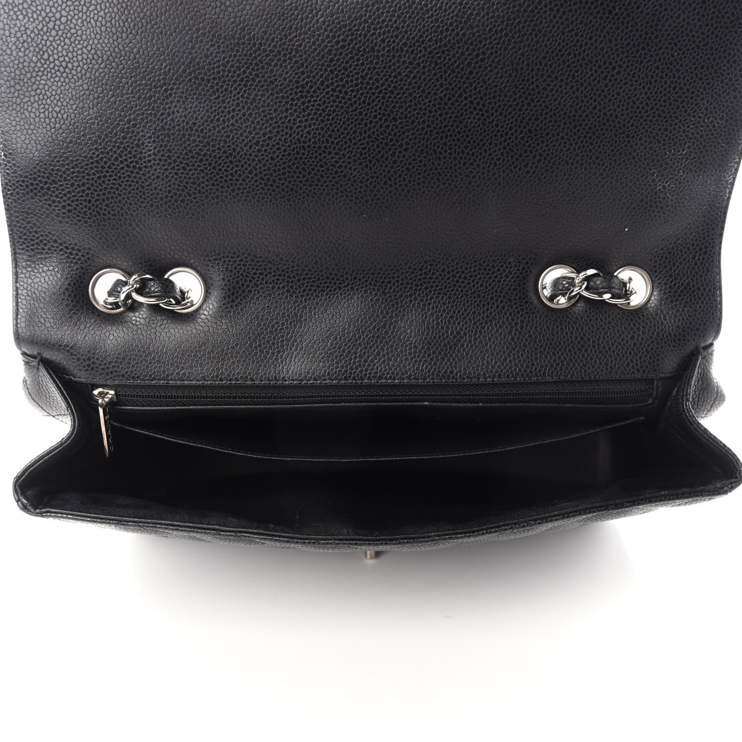 Chanel Caviar Quilted Jumbo Single Flap Black 5 of 14