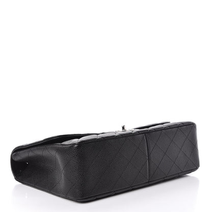 Chanel Caviar Quilted Jumbo Single Flap Black 4 of 11