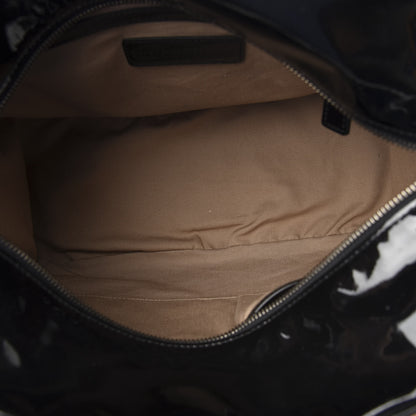 Burberry Nova Check Patent Satchel Black 4 of 11