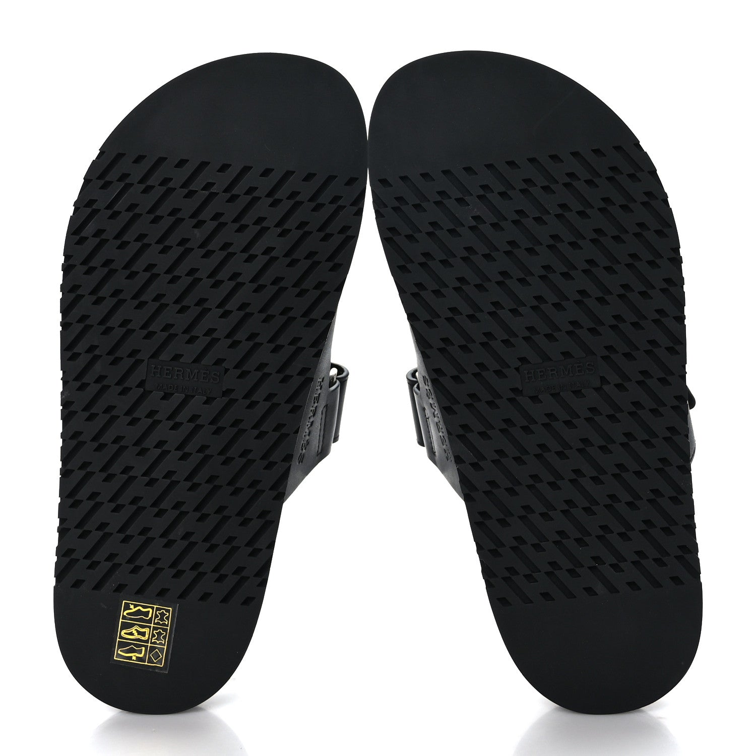 Hermes Calfskin Womens Chypre Sandals 35.5 Black 6 of 9