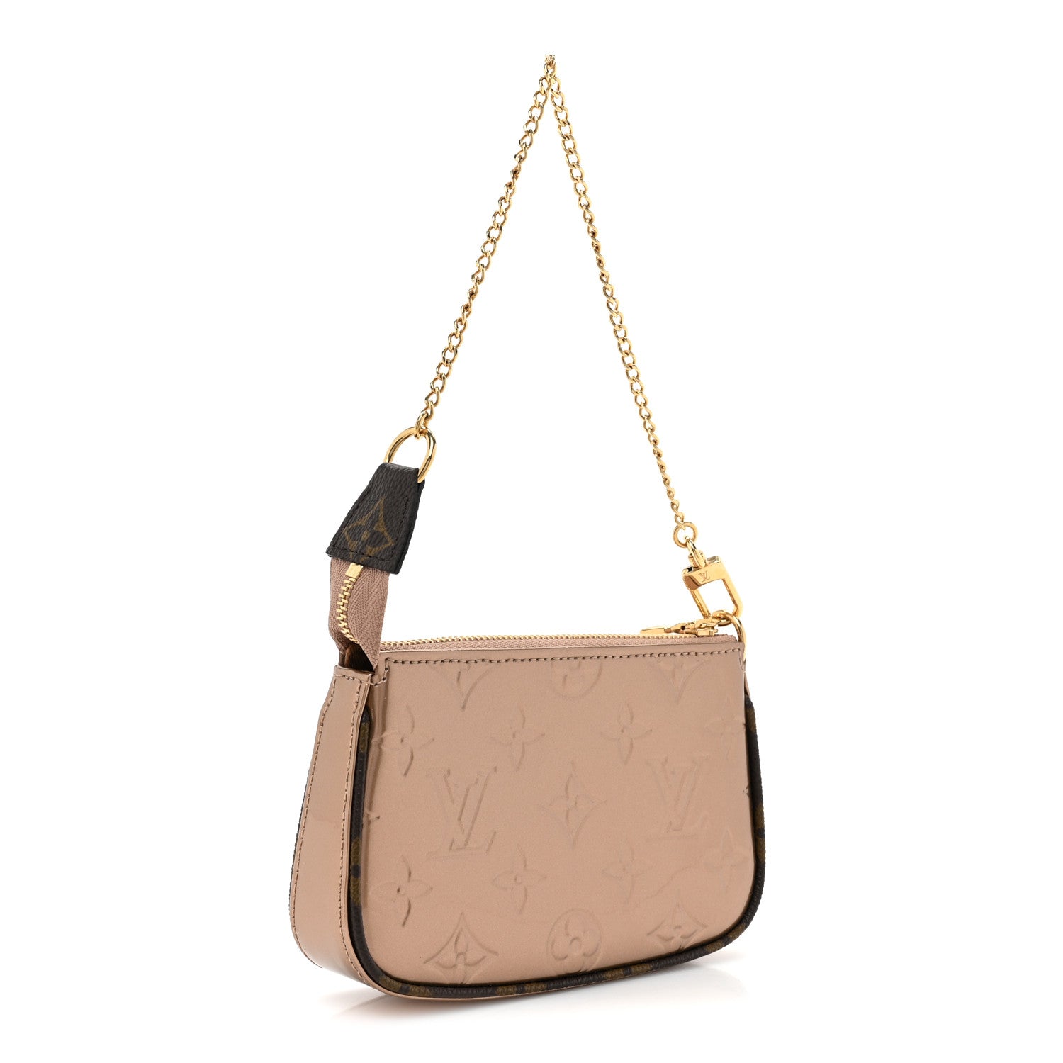 Louis Vuitton Metallic Vernis Mini Pochette Accessories Rose Gold 3 of 9