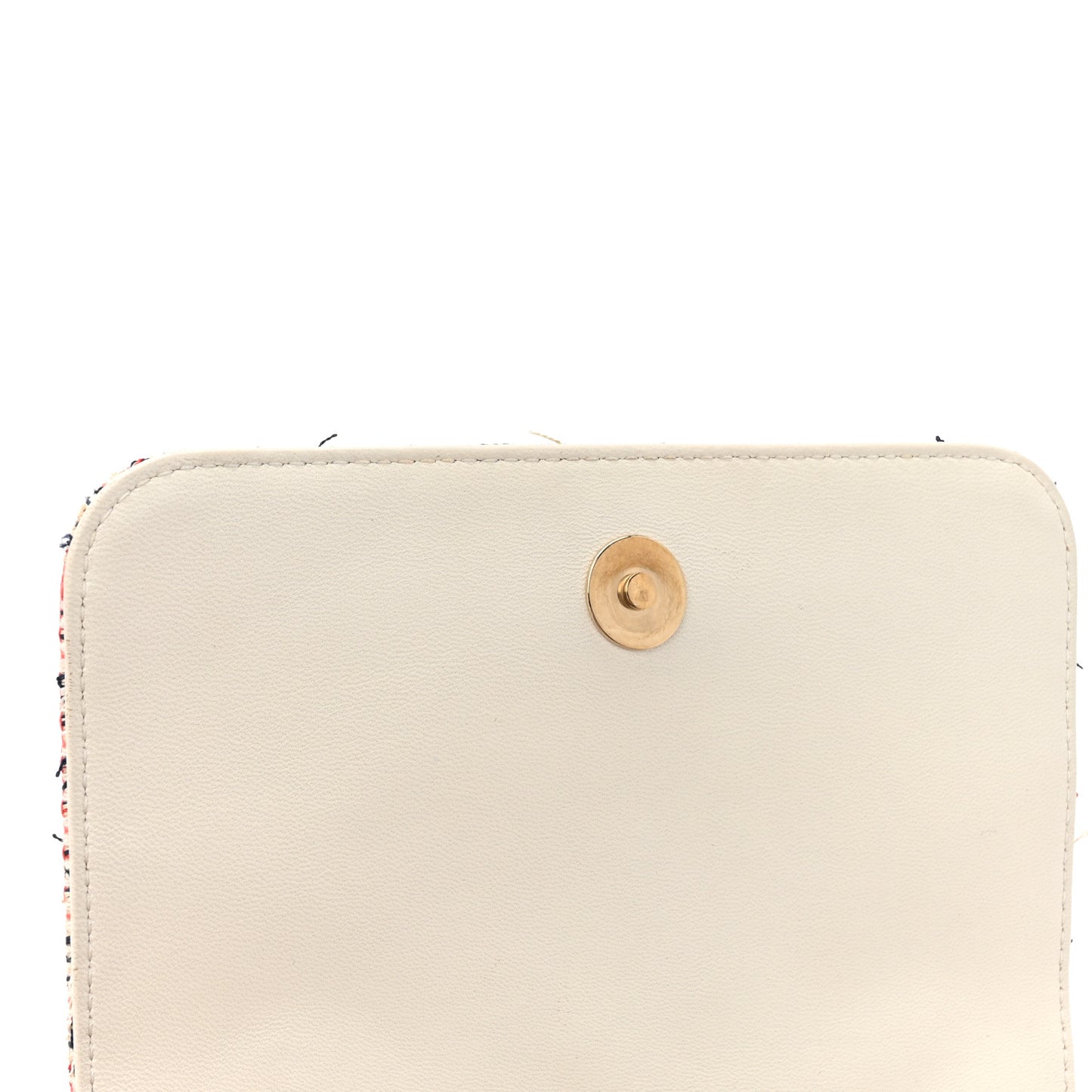 Tweed CC Mania Flap Bag Black Red White