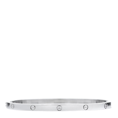 Cartier 18K White Gold Small LOVE Bracelet 17 3 of 5