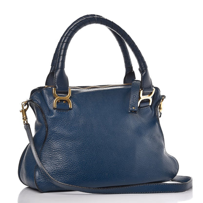 Chloe Calfskin Medium Marcie Satchel Royal Navy 4 of 16