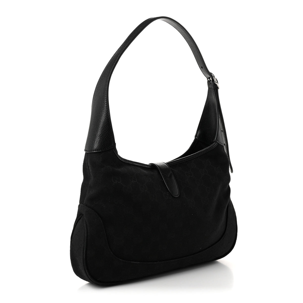 Gucci Monogram Goatskin Medium Jackie 1961 Hobo Black 3 of 10