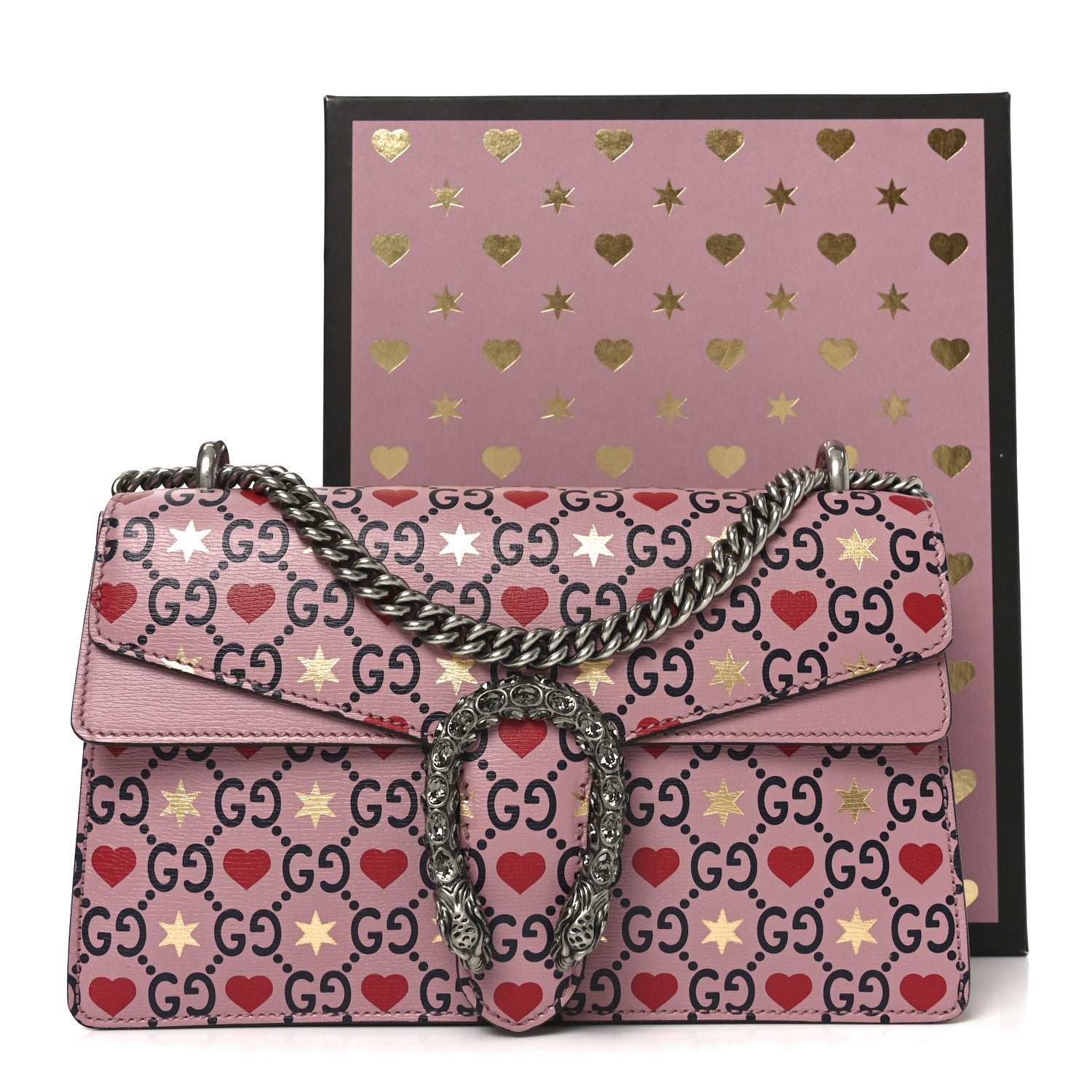 Gucci Calfskin Valentine's Day Exclusive Small Dionysus Bag Pink 11 of 12