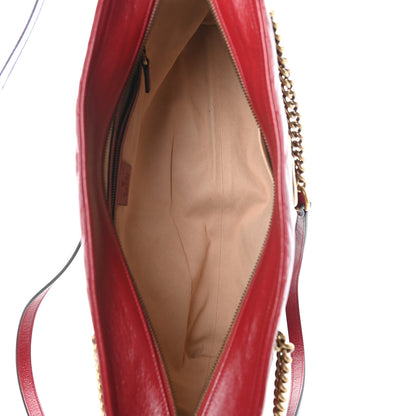 Gucci Azalea Calfskin Matelasse Medium GG Marmont Slim Tote Romantic Cerise 5 of 9