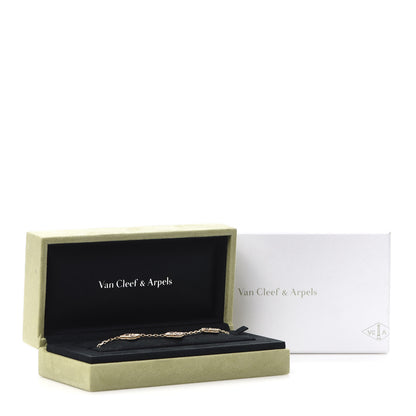 Van Cleef & Arpels 18K Yellow Gold 5 Motifs Guilloche Vintage Alhambra Bracelet 7 of 8