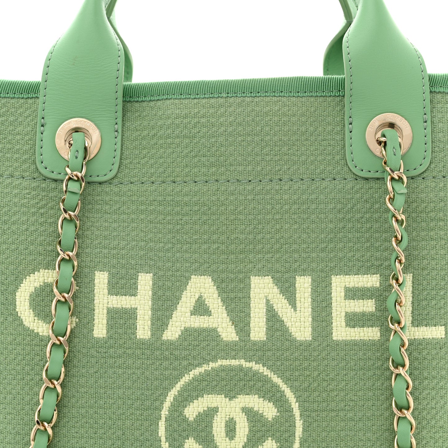 Mixed Fibers Small Deauville Tote Green