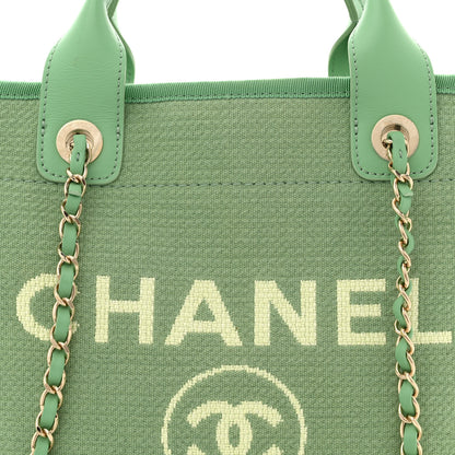 Chanel Mixed Fibers Small Deauville Tote Green 9 of 11