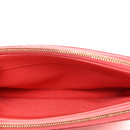 Chanel Caviar Quilted CC Filigree Clutch With Chain Pink 5 of 11