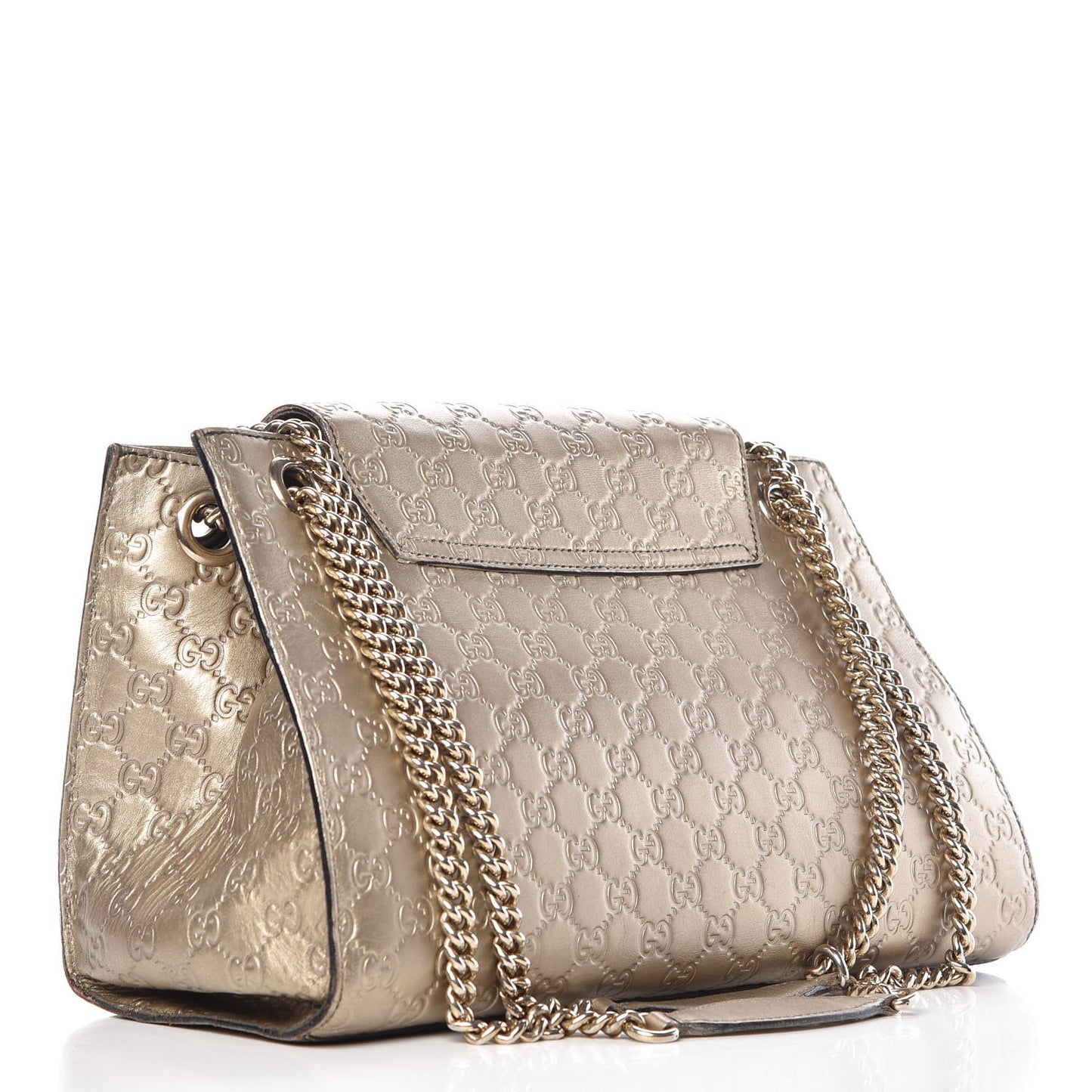 Shine Guccissima Large Emily Chain Shoulder Bag Gold