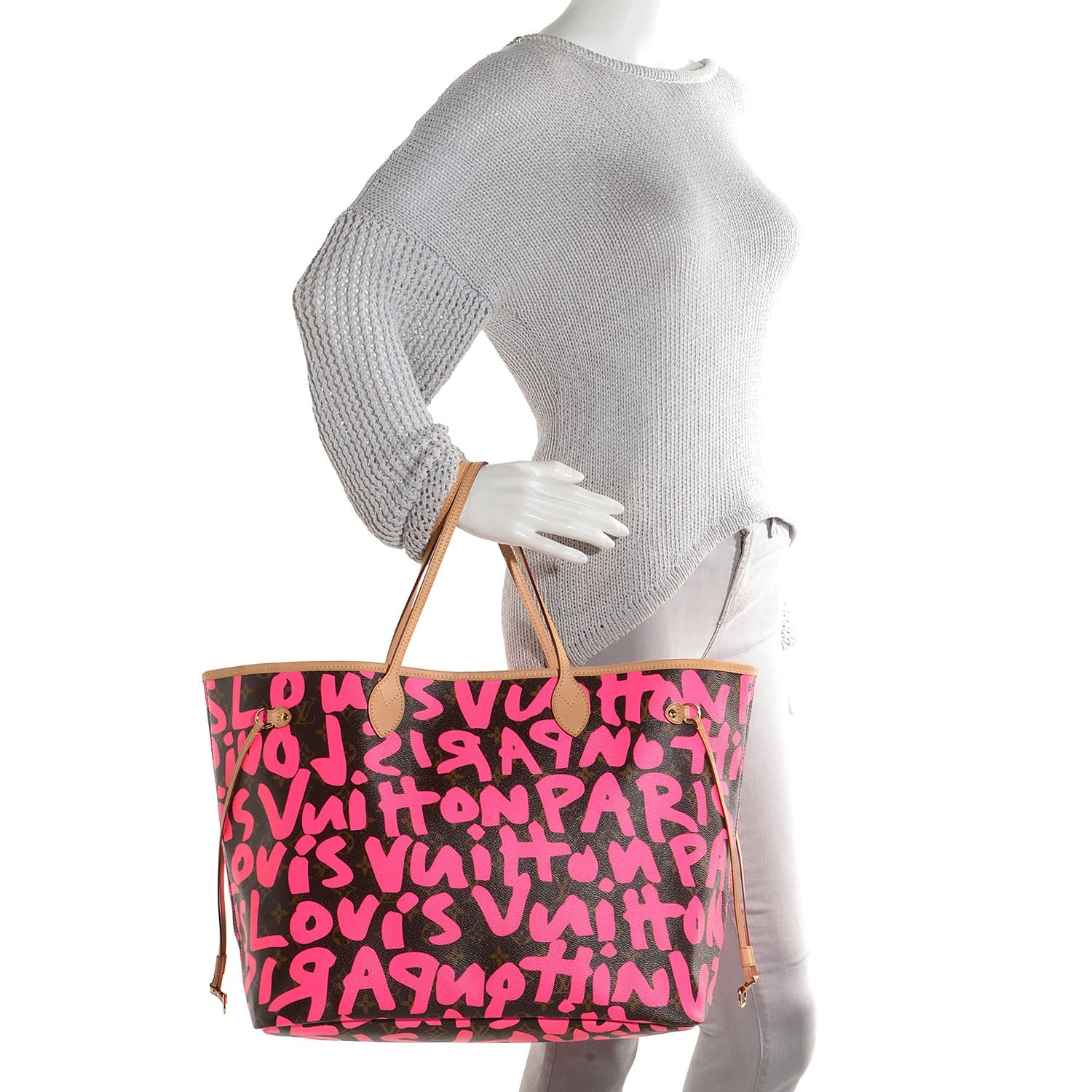 Louis Vuitton Monogram Graffiti Neverfull GM Fuchsia 2 of 7