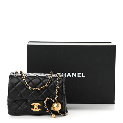 Chanel Lambskin Quilted Mini Pearl Crush Flap Black 11 of 11