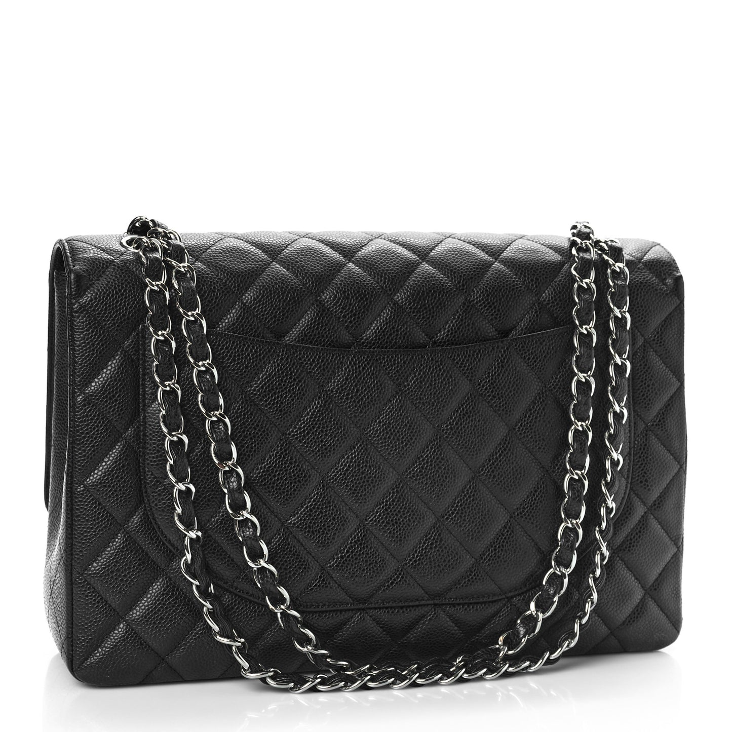 Caviar Quilted Maxi Single Flap Black