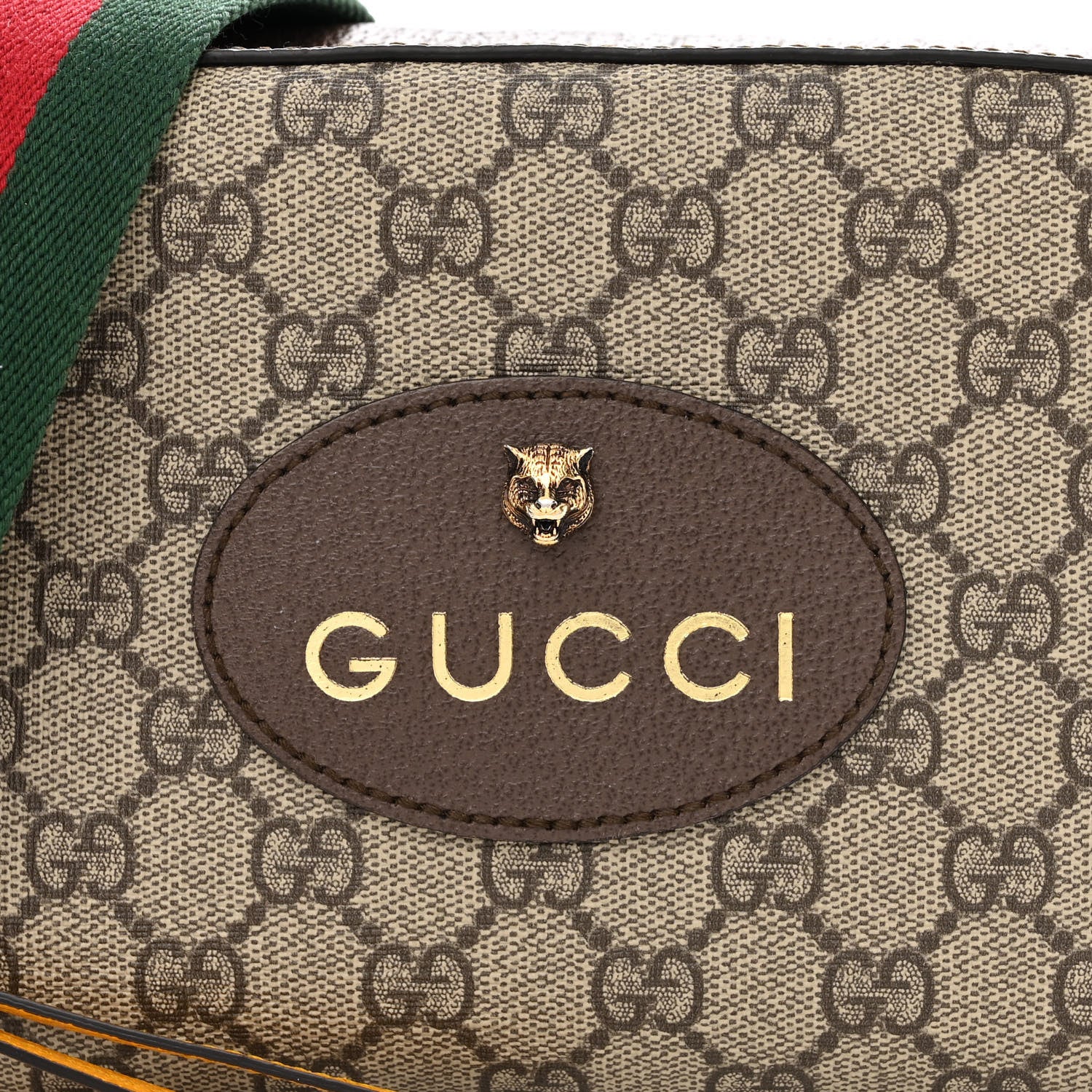 Gucci GG Supreme Monogram Web Neo Vintage Shoulder Bag Beige New Acero Crop 8 of 12