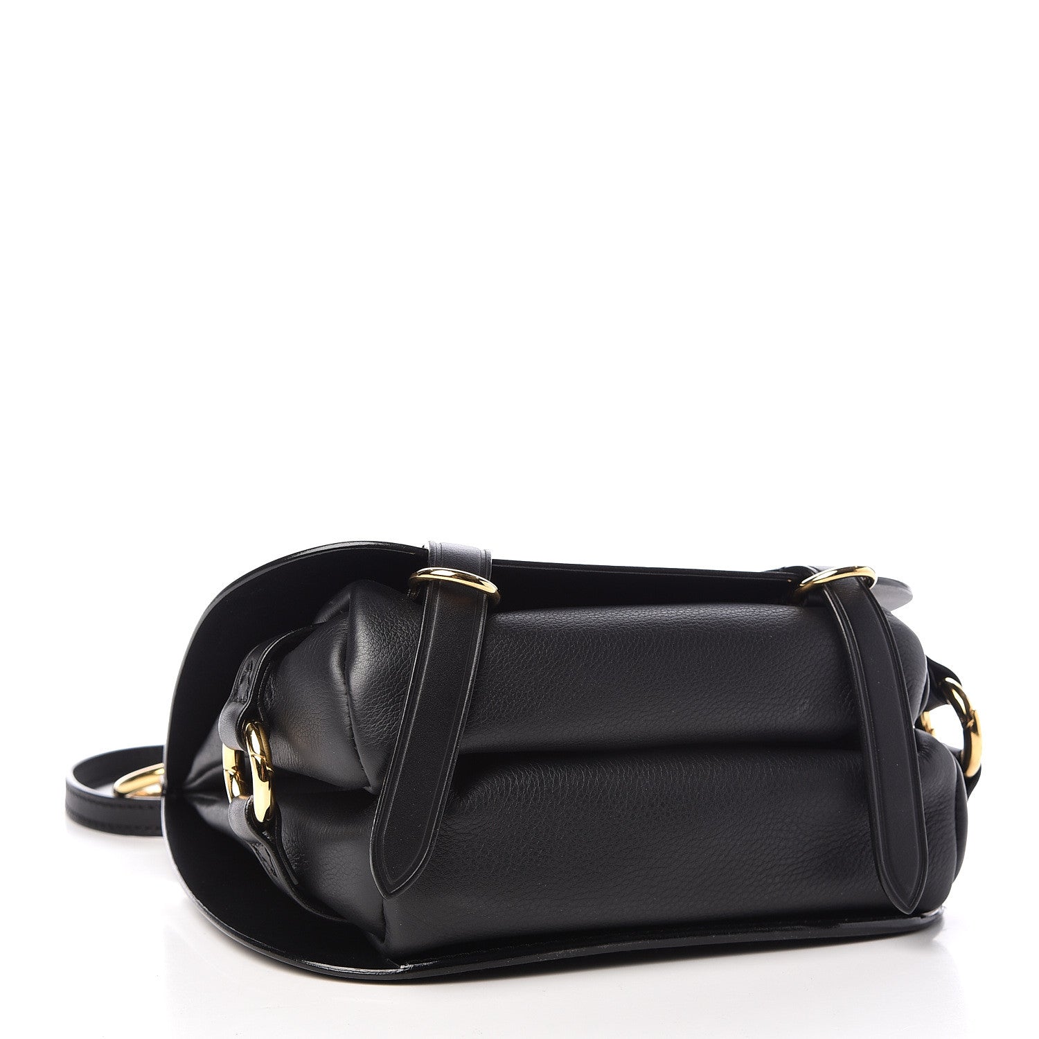 Burberry Calfskin Large Bridle Saddle Bag Black 4 of 11