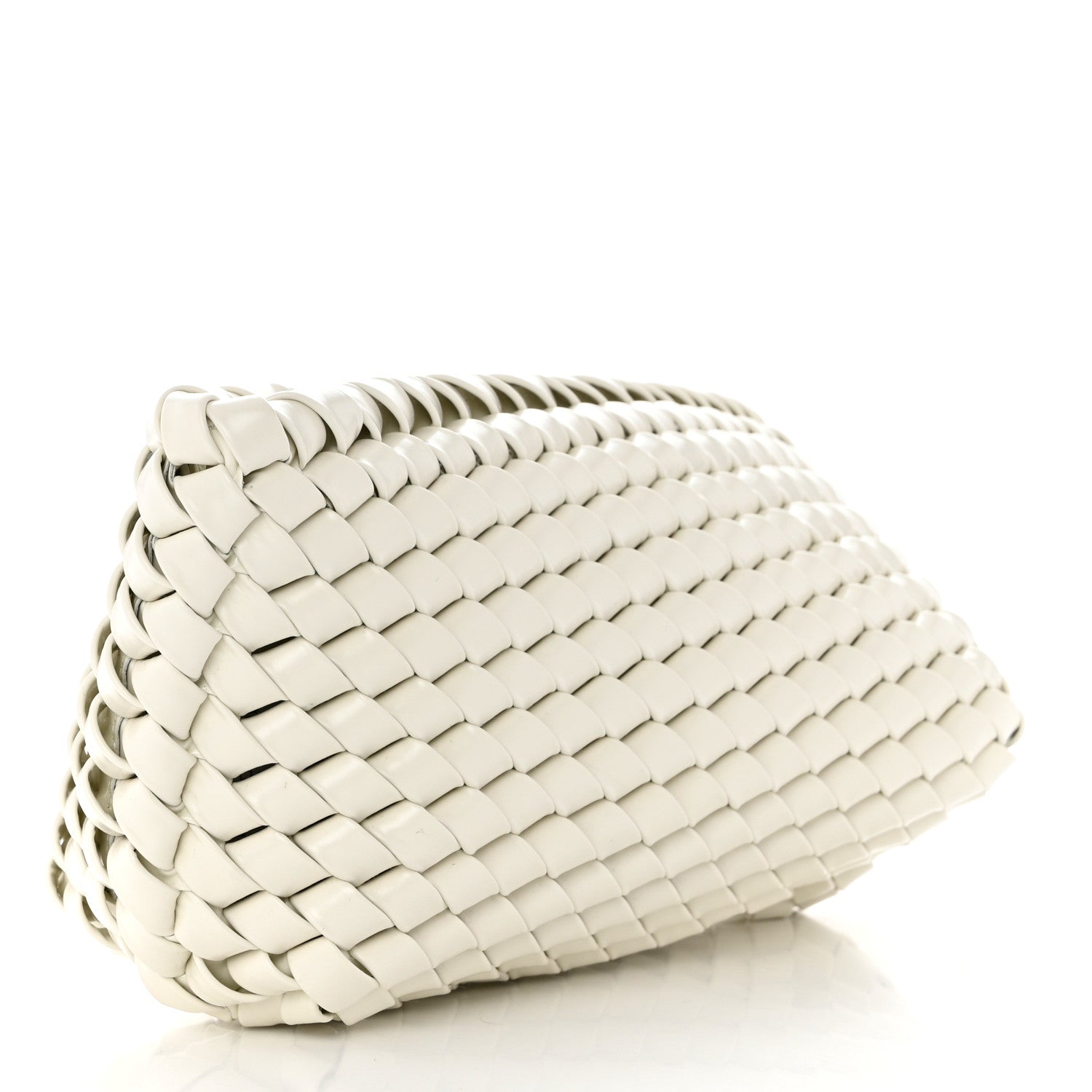 Bottega Veneta Nappa Intrecciato Slanted Clutch White 3 of 7