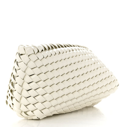 Bottega Veneta Nappa Intrecciato Slanted Clutch White 3 of 7