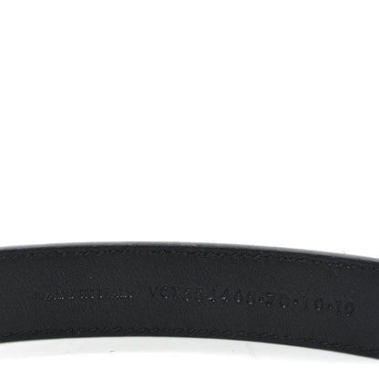 Saint Laurent Suede Monogram 20mm Square Buckle Belt 70 28 Black 3 of 5