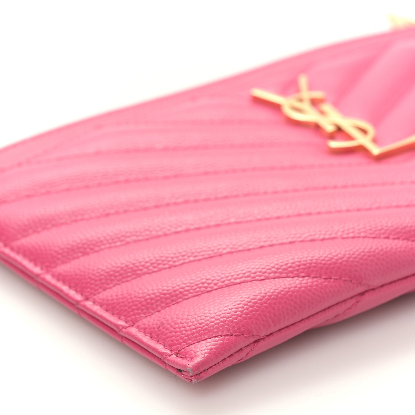 Grain De Poudre Chevron Monogram Bill Pouch Fresh Fuxia