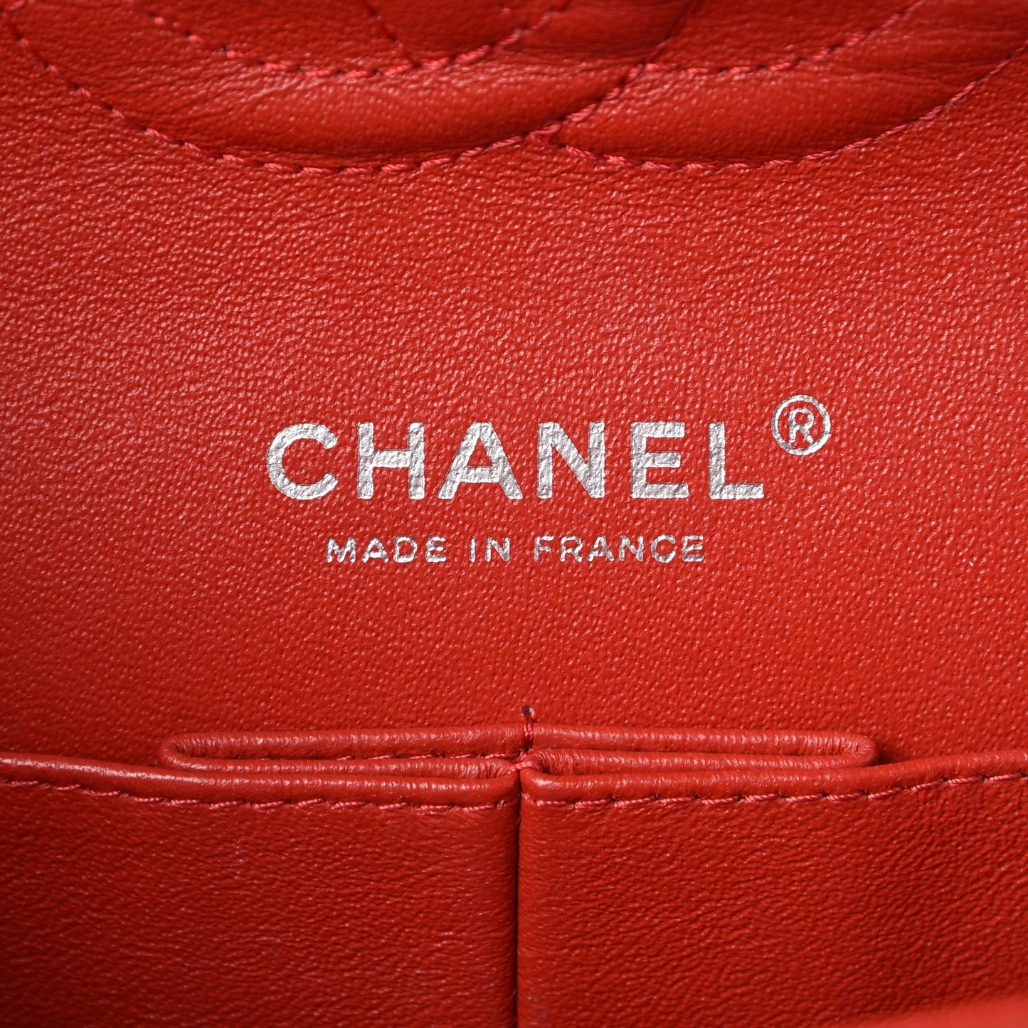 Lambskin Quilted Medium Double Flap Red