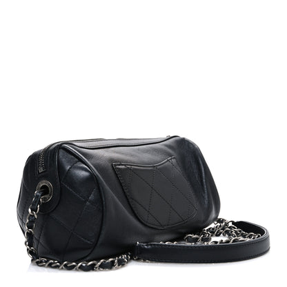 Chanel Calfskin Chain 20s Signature Bowling Bag Black 3 of 10
