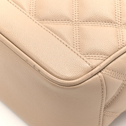 Saint Laurent Grain de Poudre Quilted 80's Vanity Bag Dark Beige 12 of 12