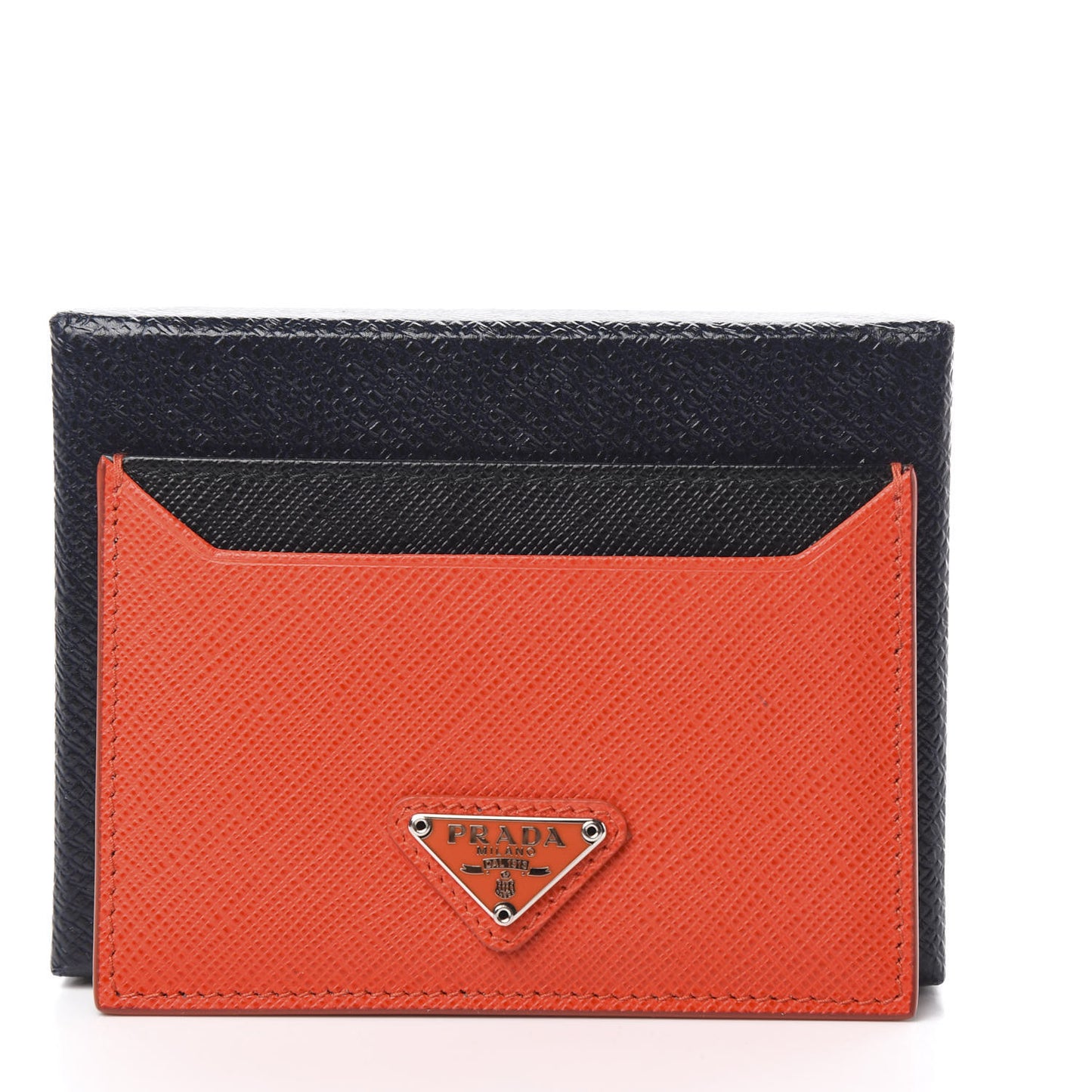 Saffiano Triangle Card Case Arancio Fluo