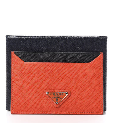 Prada Saffiano Triangle Card Case Arancio Fluo 6 of 6