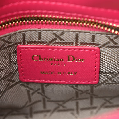 Christian Dior Lambskin Cannage Mini Lady Dior Fuchsia 5 of 9