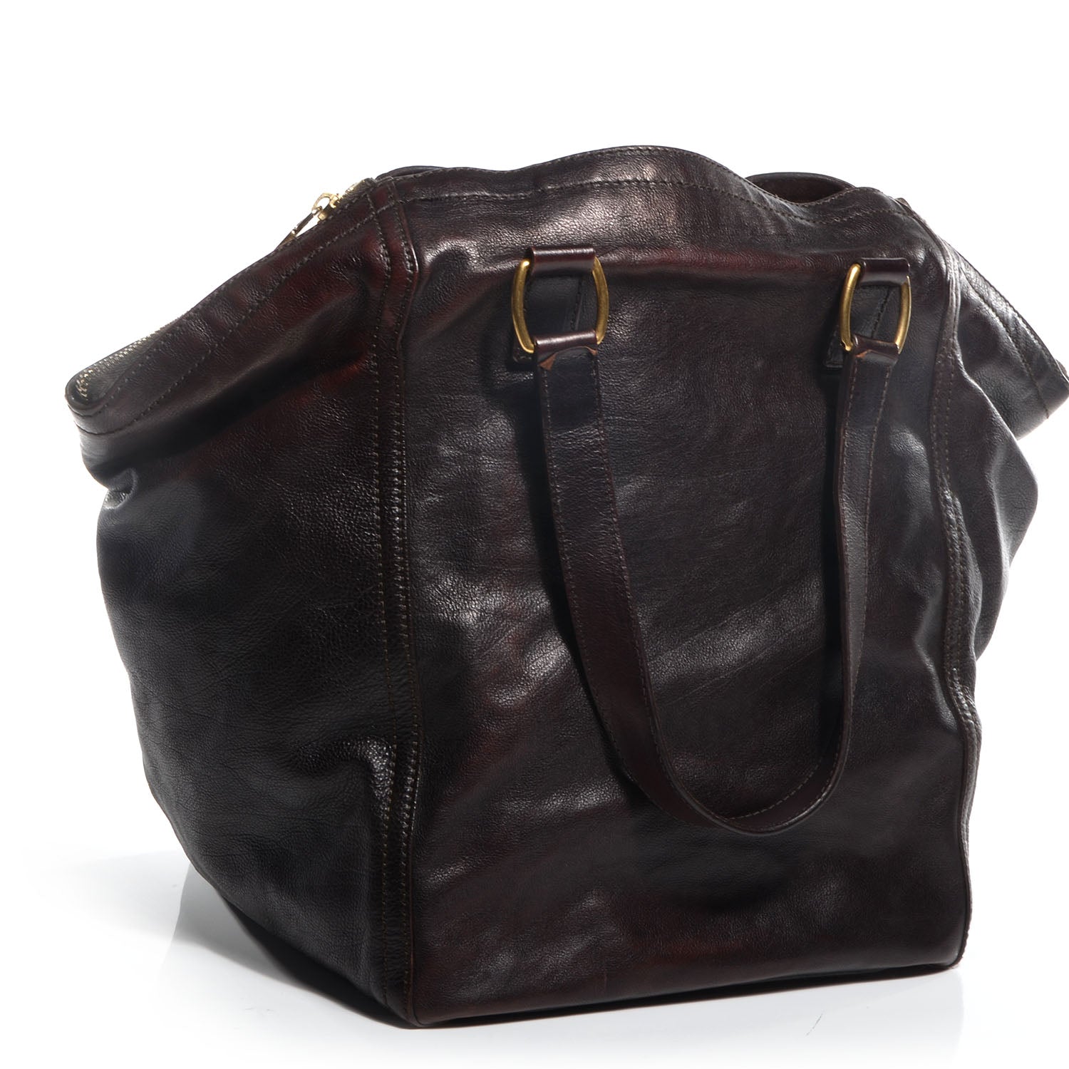 Saint Laurent Calfskin Medium Downtown Brown 3 of 8