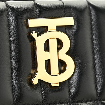 Burberry Calfskin Quilted Small Lola Zip Black 10 of 10