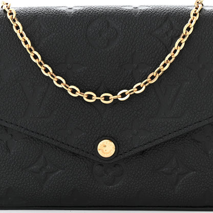 Louis Vuitton Empreinte Pochette Felicie Chain Wallet Black 9 of 11
