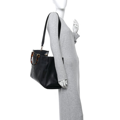 Fendi Vitello King Plexiglass Medium Fendi Sunshine Shopper Black 3 of 23