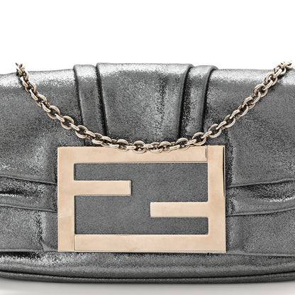 Fendi Metallic Calfskin Mia Pochette Silver 10 of 12