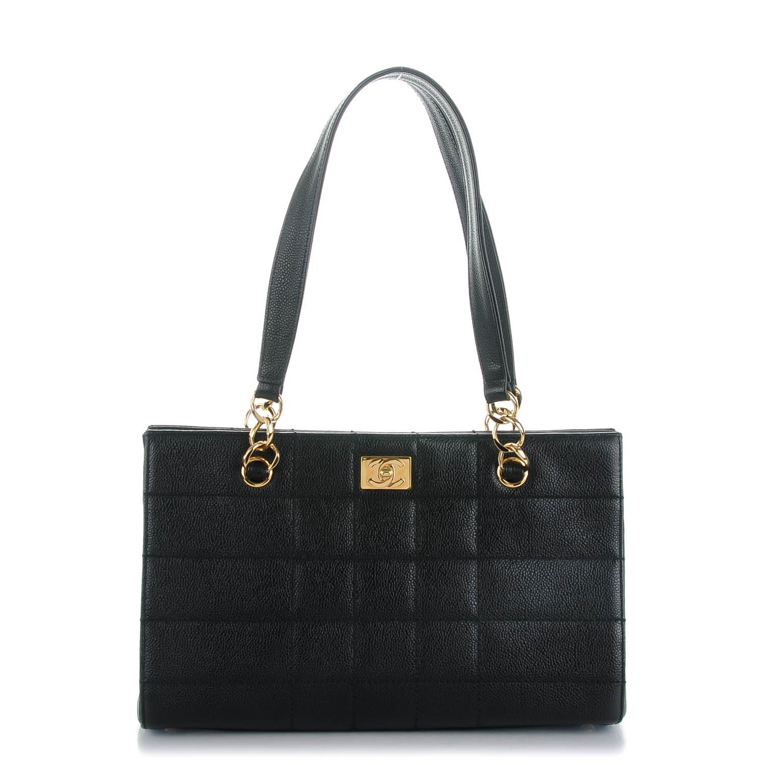 Chanel Caviar Square Stitched Shoulder Bag Black 1 of 7