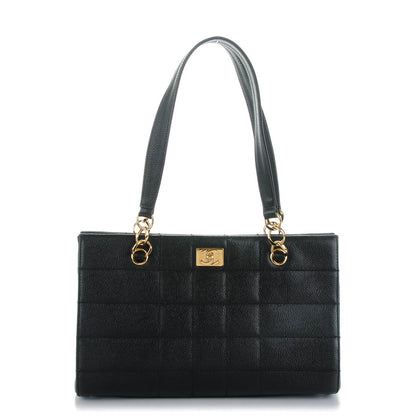 Chanel Caviar Square Stitched Shoulder Bag Black 1 of 7