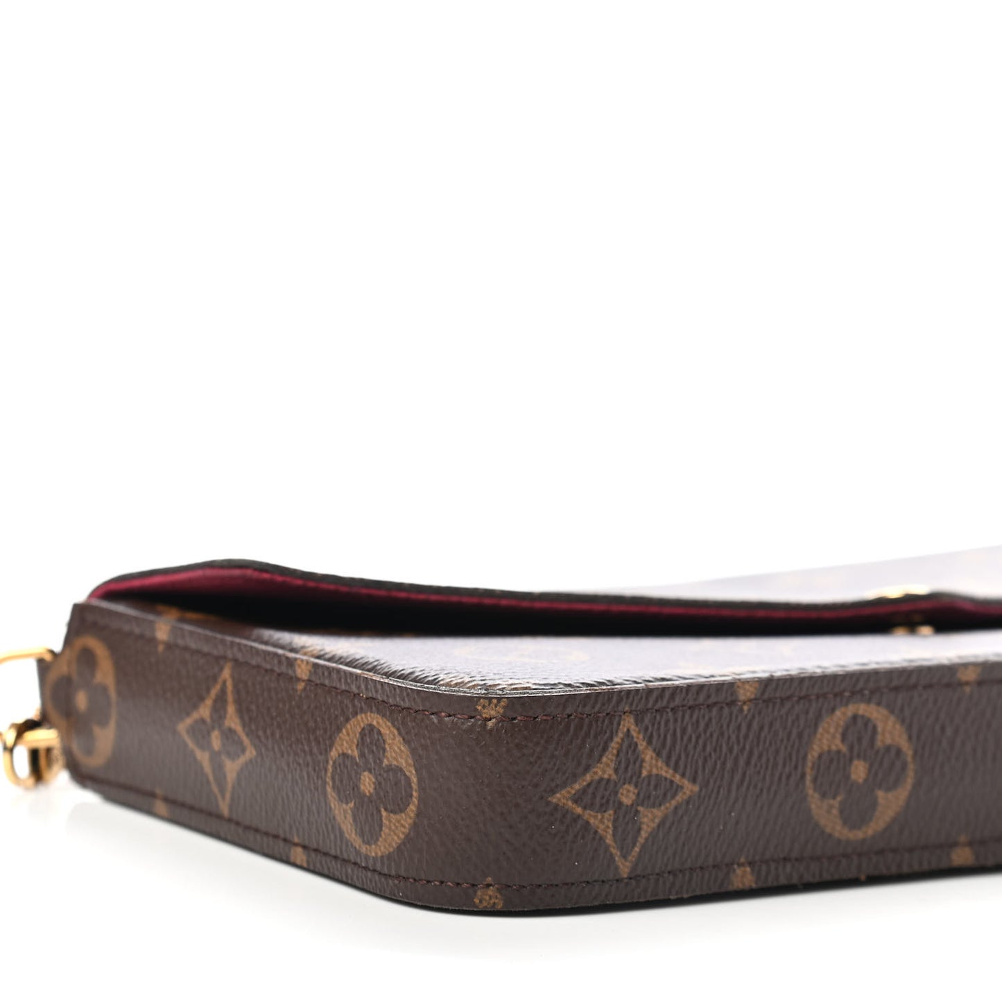 Monogram Pochette Felicie Chain Wallet Fuchsia