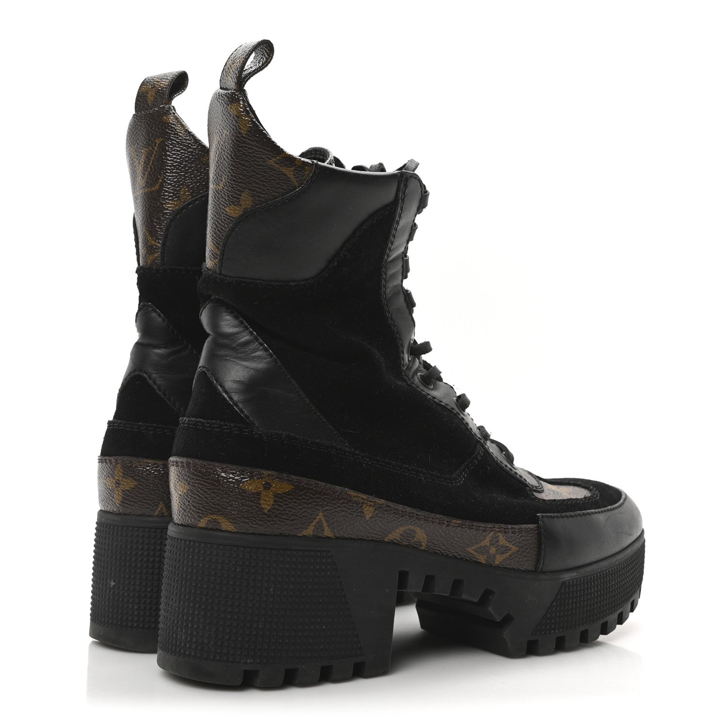 Louis Vuitton Suede Calfskin Monogram Laureate Platform Desert