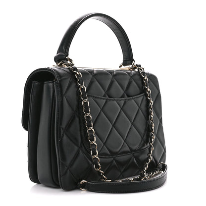 Chanel Lambskin Quilted Small Trendy CC Dual Handle Flap Bag Black 3 of 12