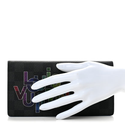 Louis Vuitton Damier Graphite Rainbow Brazza Wallet 2 of 10