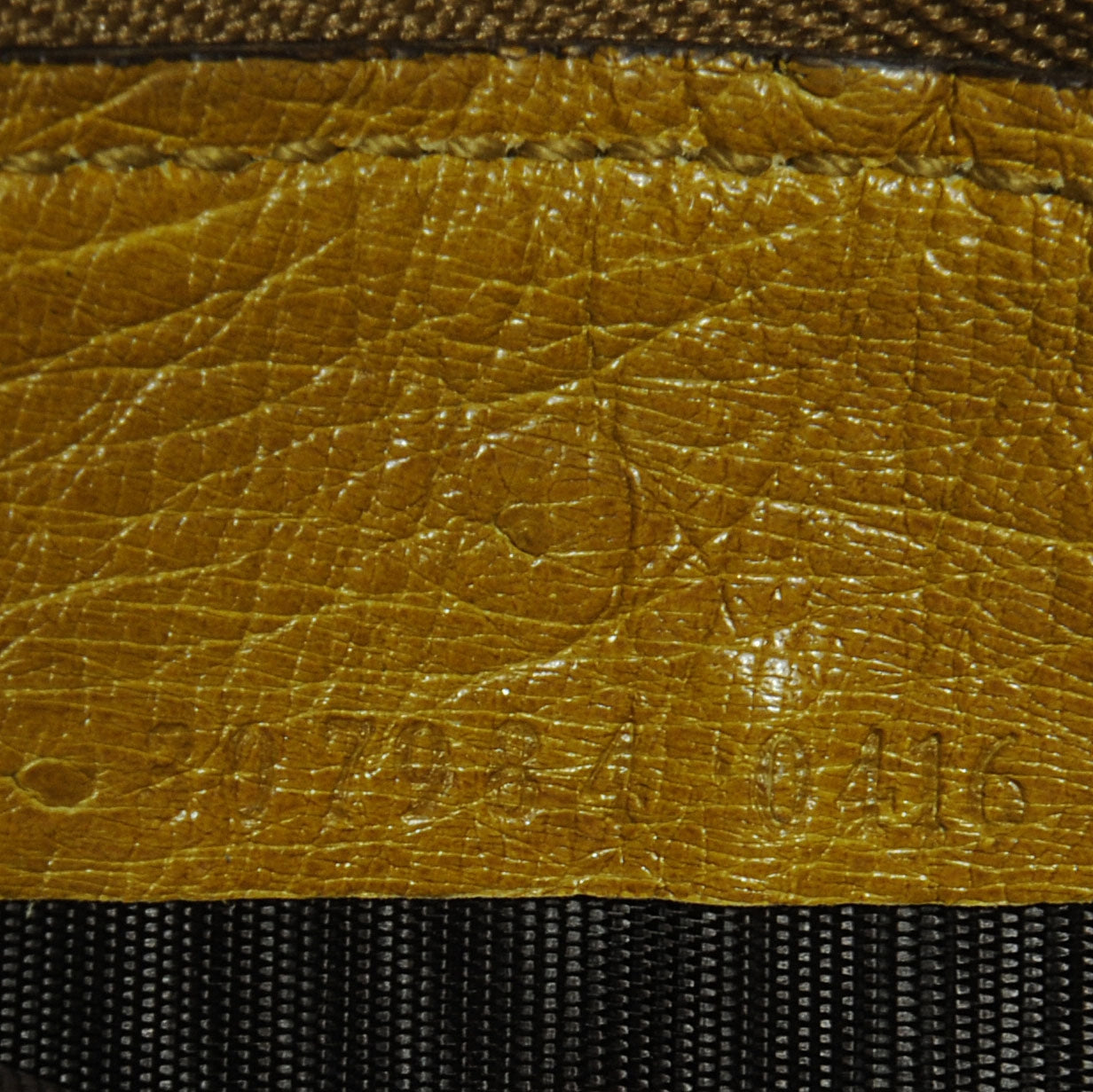 Ostrich Bamboo Zip Around Wallet Green